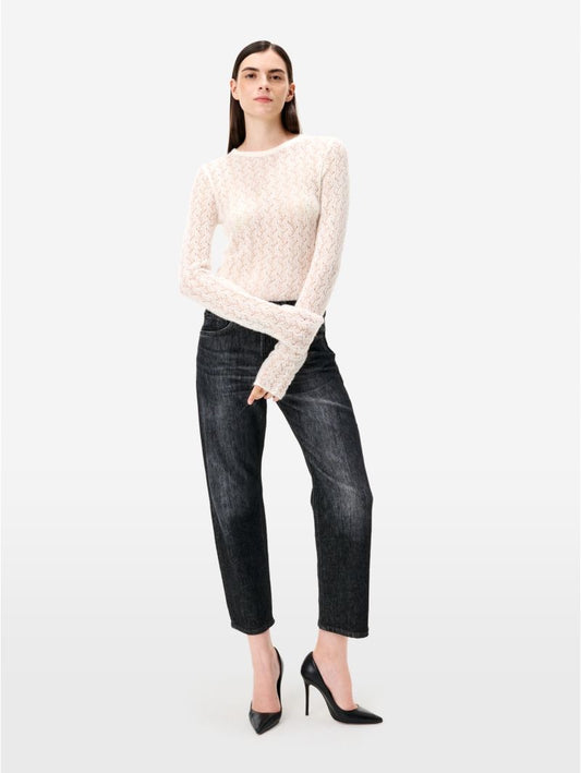 Completo Maglia a Body & Jeans Grigio scuro